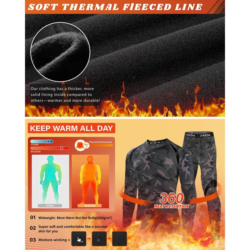 Lexmiraz™ Men's Fleece-Lined Thermal Set